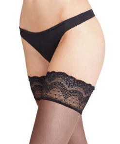Falke Stay Up Stockings - Black