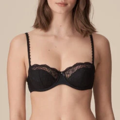 MARIE JO Pearl Balcony Padded With Seam - Black