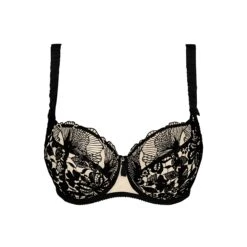 Empreinte Agathe Underwired Low Neck Bra - Black -Selected Fashion Lingerie Stores Agathe Noir 08204