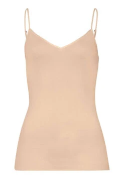 HANRO Cotton Seamless Vest With Spaghetti Straps - Beige 7 HANRO Cotton Seamless Vest With Spaghetti Straps - Beige -Selected Fashion Lingerie Stores HANRO B 070274 071601 1200x jpg