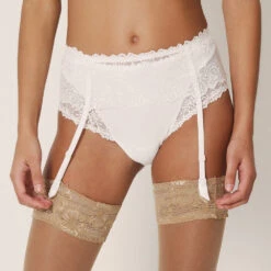 MARIE JO Jane Suspender Belt - Natural