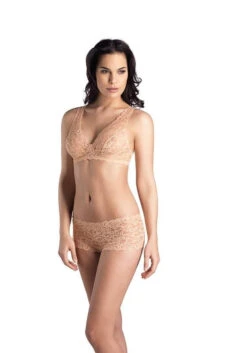 HANRO Moments Non-Wired Lace Bra- Beige
